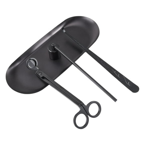WLPZXP 4 - 1 Stainless Steel Wick Snuffer Tool Candle Black