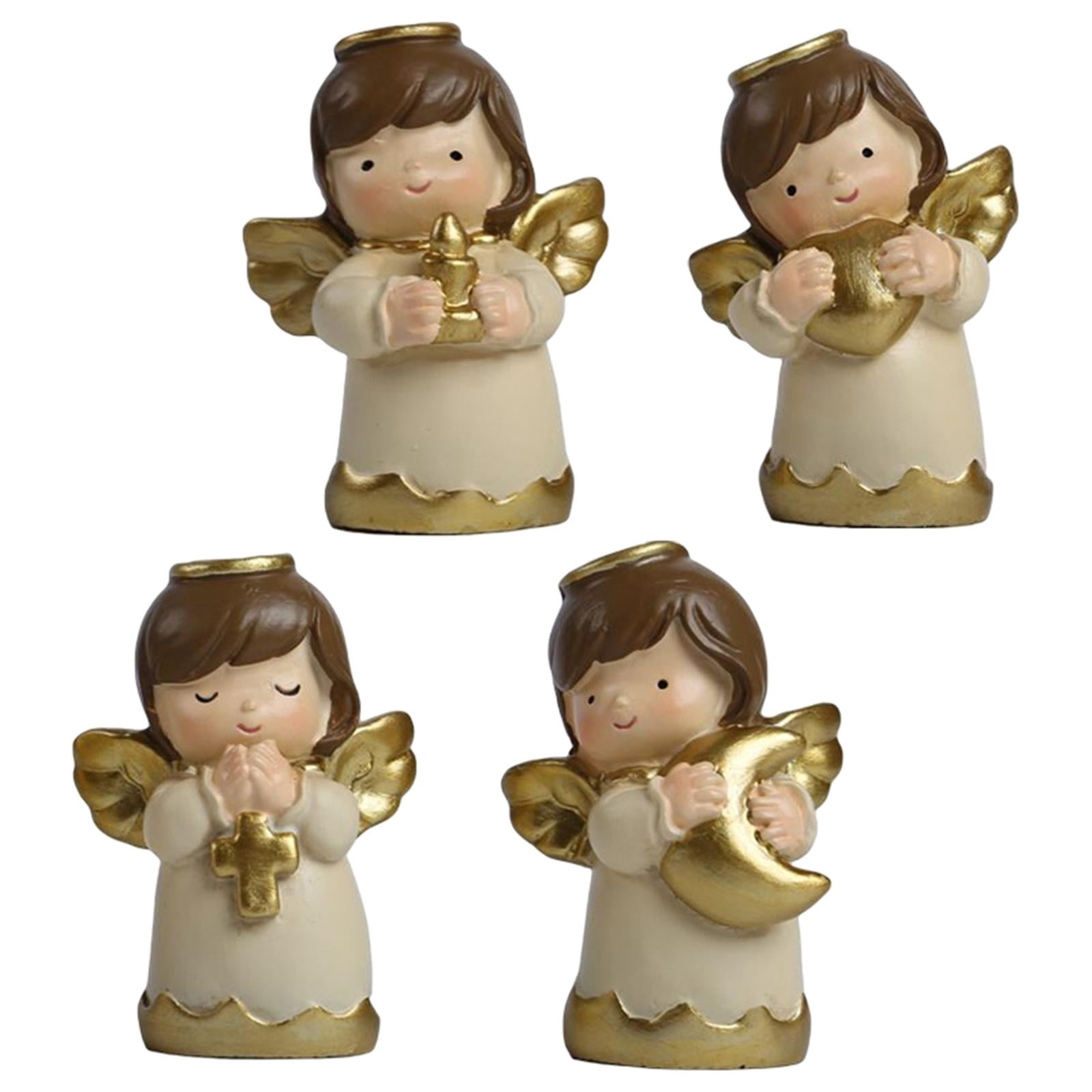 WLPZXP 4 Pcs Angels Figurine Birthday Gifts for Living Room Office Desk Home Decoration
