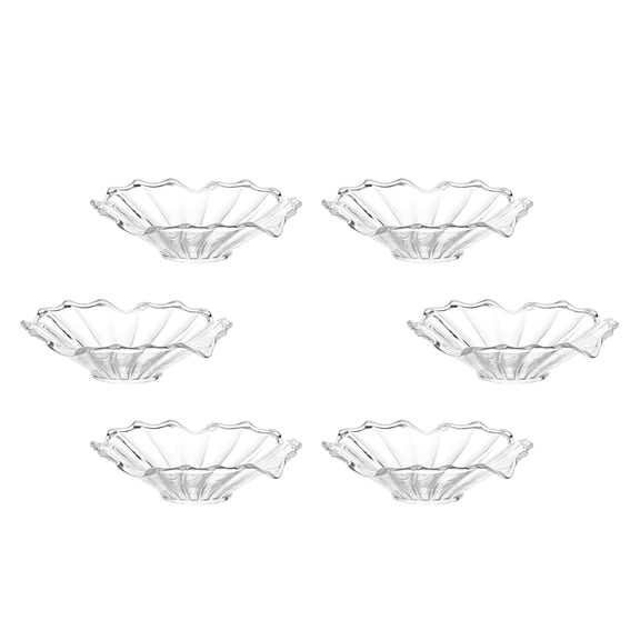 WLPZXP 6 Pieces Candle Drip Protectors Round Drip Guards Bobeches Wax Catcher Rings for Ribbed Petal