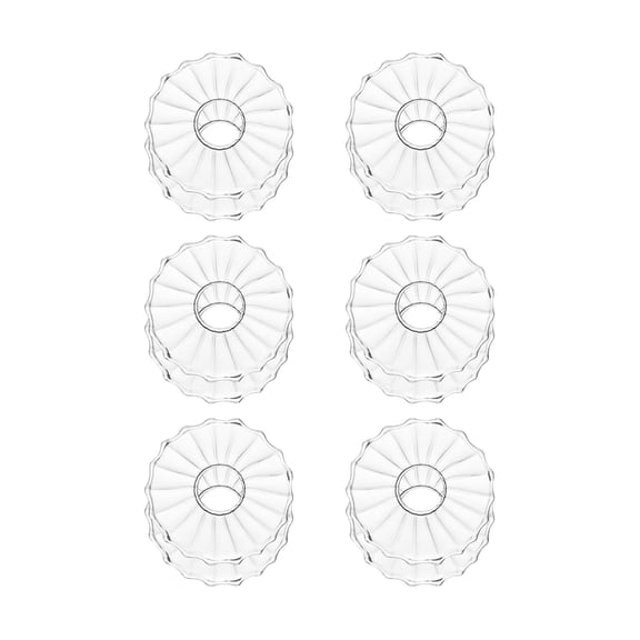 WLPZXP 6 Pieces Candle Drip Protectors Round Drip Guards Bobeches Wax Catcher Rings for Ribbed