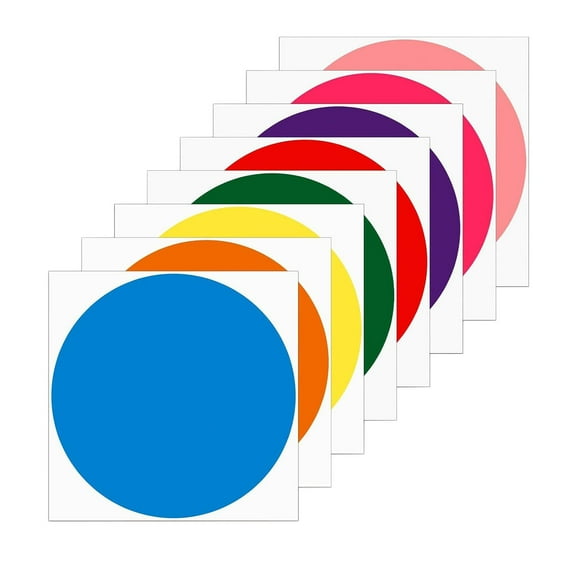 WLPZXP 8 Coloured Dot Stickers Removable Circle Tags for Office Events Kindergarten