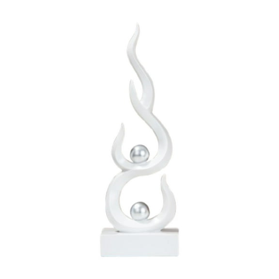 WLPZXP Abstract Art Statue Modern Fire Sculpture Table Ornament Collections Artwork for White