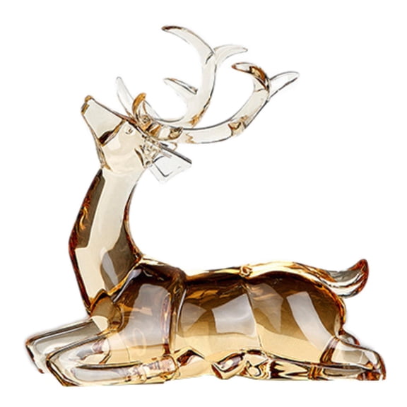 WLPZXP Acrylic Optical Animal Ornament Animal Figurine Collection Tabletop Centerpiece 1 Sitting Deer