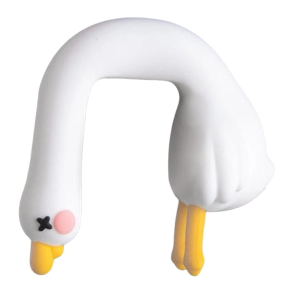 WLPZXP Adorable Goose Statue Cartoon Epoxy Resin Desktop Ornament Collectible Sculpture 2.7cmx5cmx4.5cm