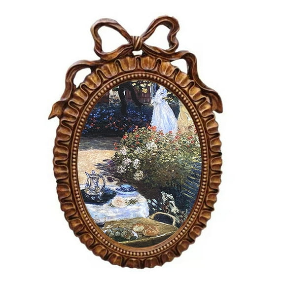 WLPZXP Antique Oval Resin Photo Frame, Wall Hanging for 4.7x7inch Picture Photo Gallery