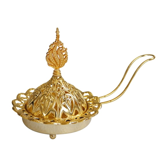 WLPZXP Arabic Incense Burner Arab Censer Housewarming Gift Luxury Middle Eastern Decoration Arabian Diffuser Cone Incense Holder for Bedroom Office 1.5x14cm