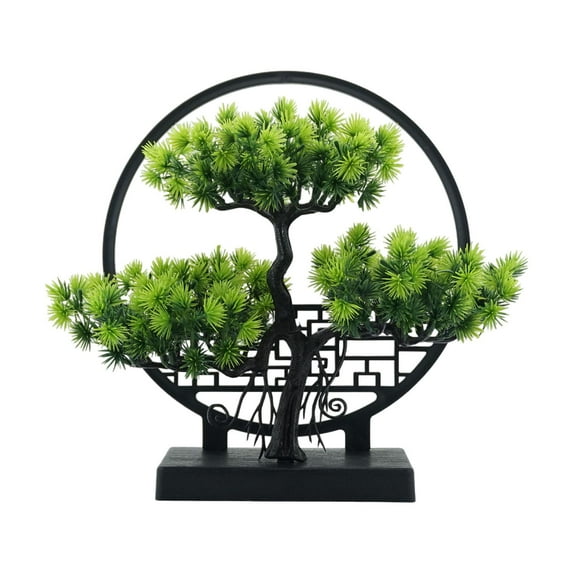 WLPZXP Artificial Bonsai Tree Artificial Plants Small Fake Plant Decor Green Bonsai for Light Green