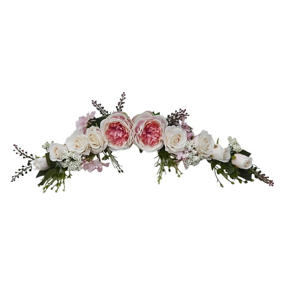 WLPZXP Artificial Wedding Arch Flowers Door Threshold Flower Wreath Garland Floral Swag Pink