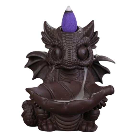 WLPZXP Backflow Burner Cones Holder Waterfall Censer Gift Dragon Decorative Dinosaur Black