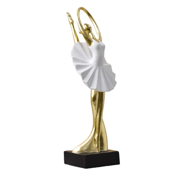 WLPZXP Ballerina Resin Statues Figurines Ballet Dancer Sculptures Decoration Art Office Style A 11x11x37.5cm