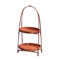 thumbnail image 1 of WLPZXP Bamboo Woven Fruit Basket Standing Tray Holder for Kitchen Table Living Layers 38cmx22cm, 1 of 9