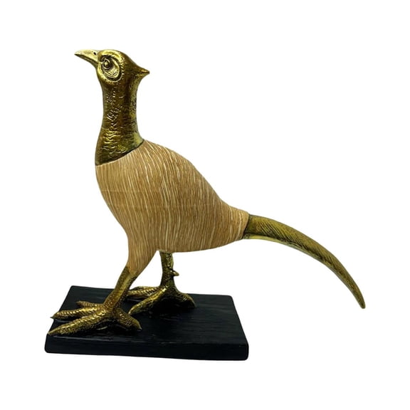 WLPZXP Bird Figurine Statue Decoration Animal Sculpture Collectible Resin Ornament Prop Light Wood Pattern