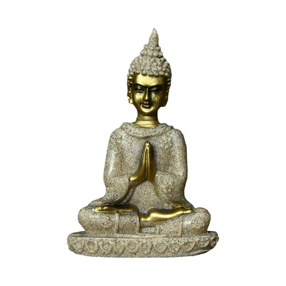 WLPZXP Buddha Statue Resin Artwork Sitting Buddha Statues Decorative Buddhist Sculpture Style D