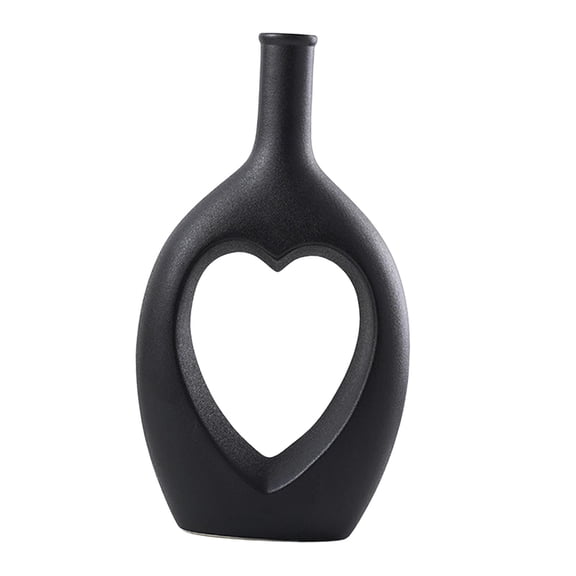 WLPZXP Ceramic Flower Pot Flower Pot Crafts Sculpture Hollow Out Figurine for Farmhouse black A