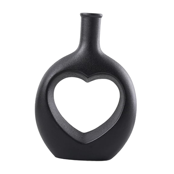 WLPZXP Ceramic Flower Pot Flower Pot Crafts Sculpture Hollow Out Figurine for Farmhouse black B