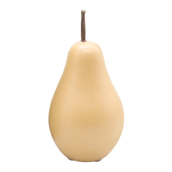 WLPZXP Ceramic Pear Figurine Decorative Fruit Sculpture For Home Table Porch Decoration Yellow 7.7cmx15cm
