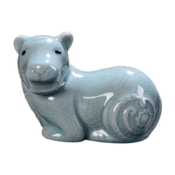 WLPZXP Ceramic Pet Figurine Small Realistic Desk Decor Tea Ceremony Clay Miniatures for Tiger