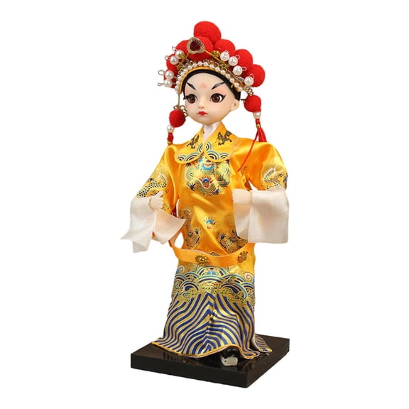 WLPZXP Chinese Doll Statue Collectible Father'S Day Gift Tradition Figurine for Table Emperor