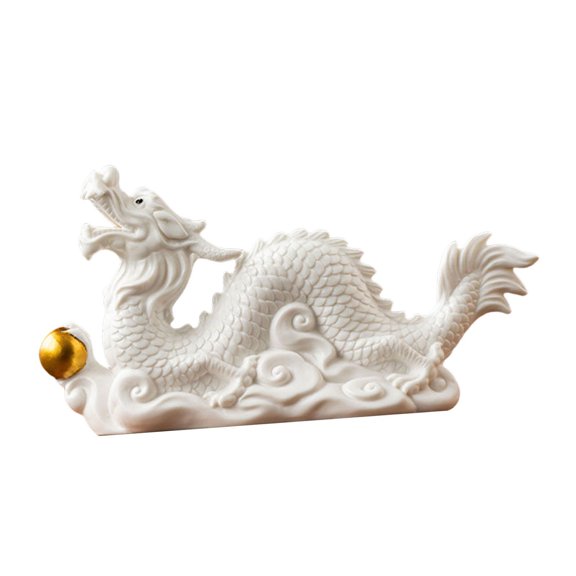 WLPZXP Chinese Dragon Figurine Chinese Dragon Statue Ornament Sculpture Dragon Tabletop White