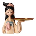 thumbnail image 1 of WLPZXP Chinese Girl Figurine Sculpture with Tray Decoration Organizer Multi Purpose for 25x22cm, 1 of 8