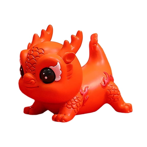 WLPZXP Chinese New Year Dragon Figurine Spring Festival Decor Phone Holder Cute Animal orange