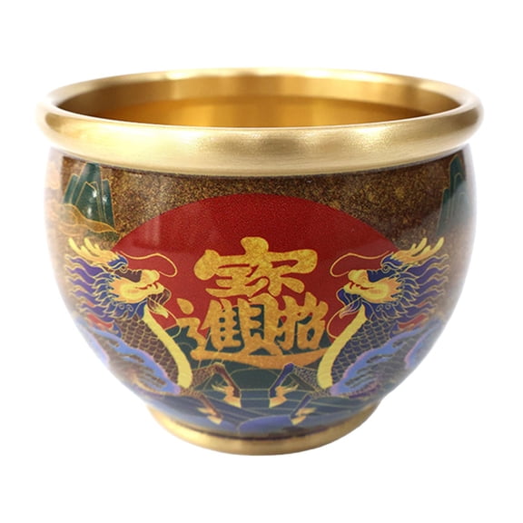 WLPZXP Chinese Planter Vase Dried Flower Pot Statue Rice Vat Sculpture Fortune Cylinder style A
