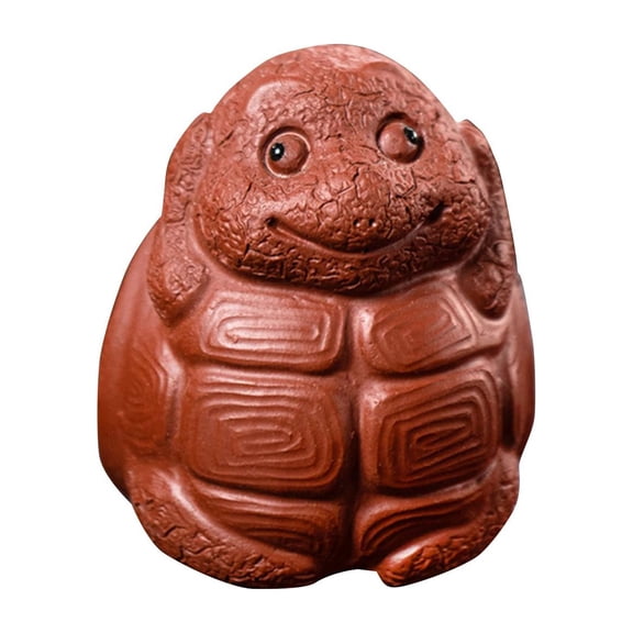 WLPZXP Clay Turtle Mini Tea Pet Figurine Decor Small Animal Statues Adorable Decorative Not Listen