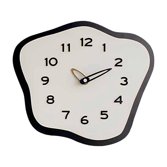 WLPZXP Cloud Wall Clock Wood Ornament Quiet Gifts Decorative Hanging Clock Wall Art for Non Swinging