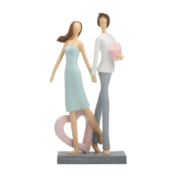 WLPZXP Couple Statue Lovers Sculpture Art Crafts Romantic Desktop Ornament for Entrance Style A