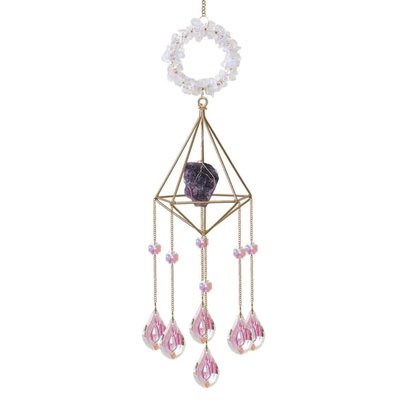 WLPZXP Crystals Hanging Sun Catchers, Suncatcher Chain Pendant Ornament Rainbow Prisms White