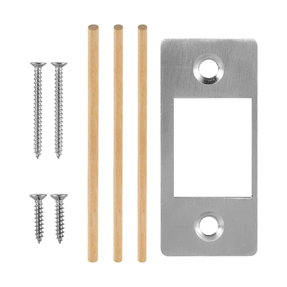 WLPZXP Deadbolt Restorer Strike Plate ,Stainless Steel, Easy Repair, Door Backplate for steel color