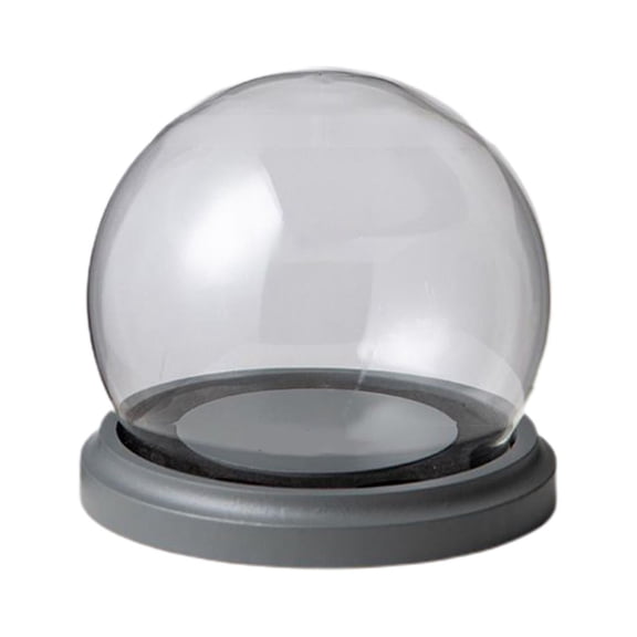 WLPZXP Decorative Clear Glass Dome Cover with Base Crafts Showcase for Fairy Lights DIY A