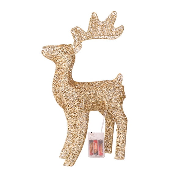 WLPZXP Deer Statue Decor Ornaments Figurine Light up Mordern Model Figure Sculpture for Gold