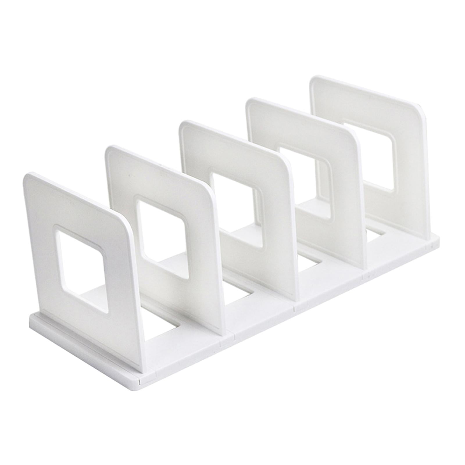 WLPZXP Desktop Book Organizer Office Accessories Book Ends Support for Home Office Desk White