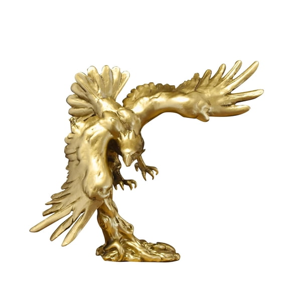 WLPZXP Eagle Figurine Feng Shui Crafts Collectable Decor Objects Sculpture Eagle Resin Gold
