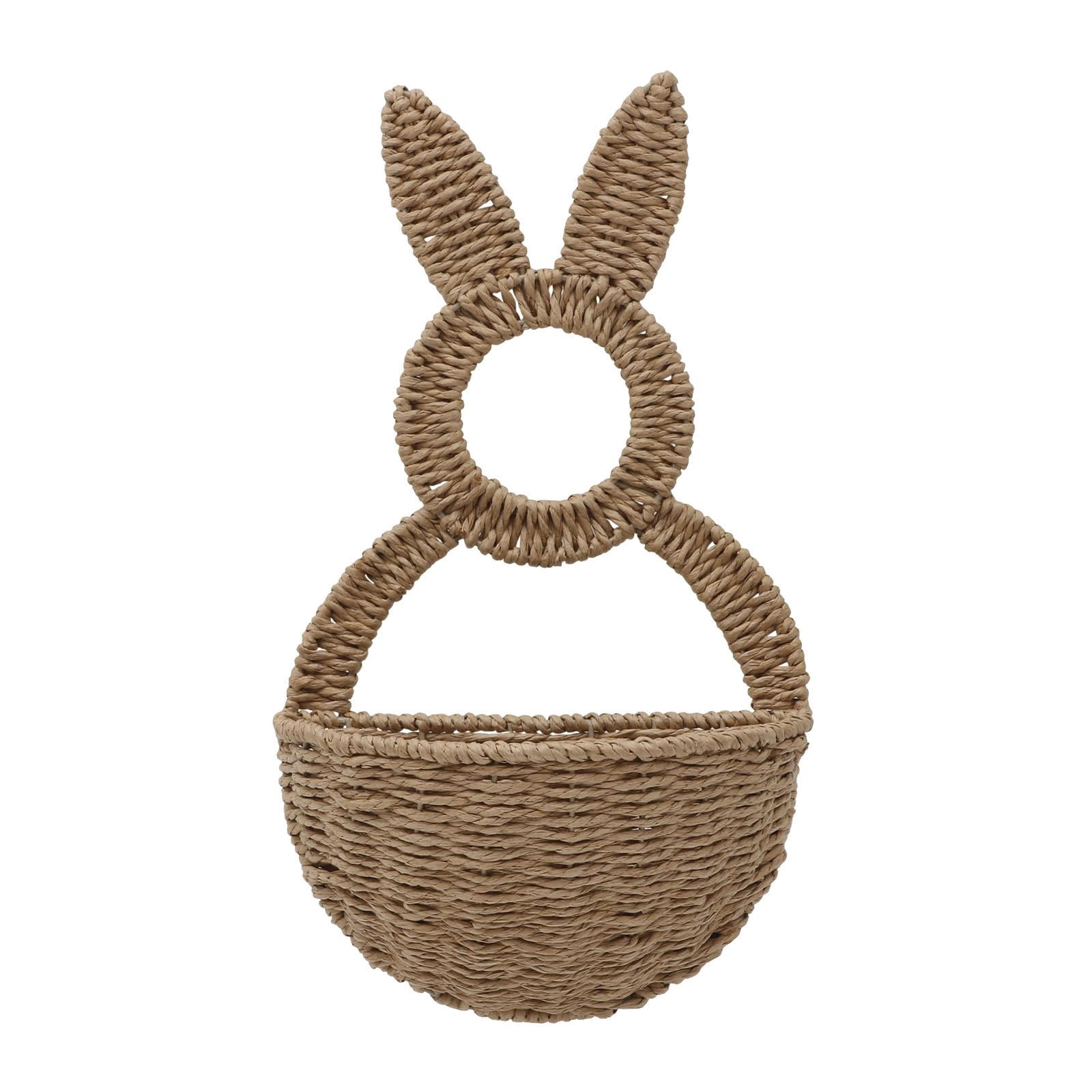 WLPZXP Easter Bunny Basket Cute Rabbit Basket for Indoor Outdoor Celebration Garden