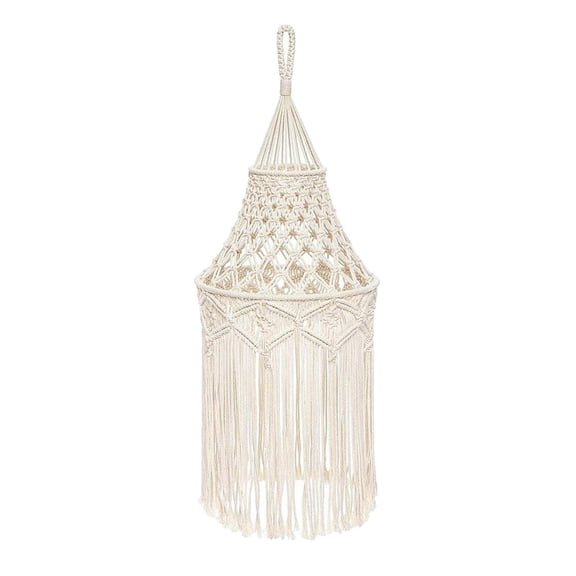 WLPZXP Handmade Macrame Light Shade Chandeliers Hanging Lamp Cover Home Boho Chic Decor