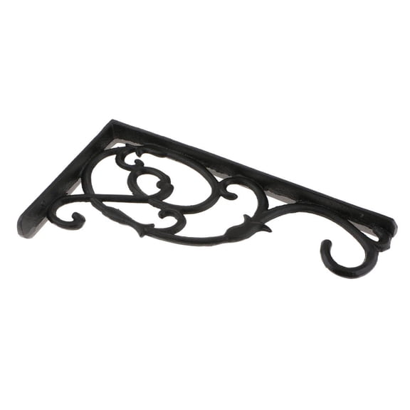 WLPZXP Heavy Duty Metal Wall Shelf Bracket Rack Support Holder Supporter Black