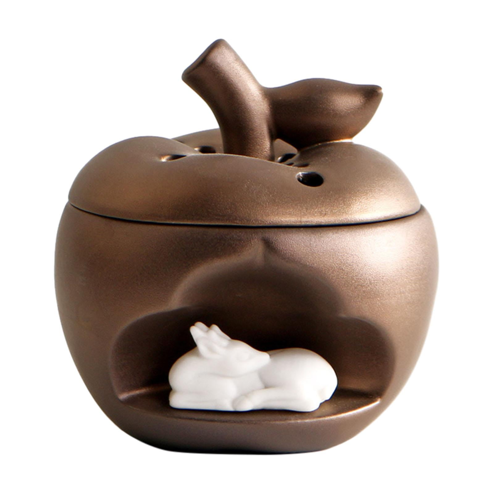 WLPZXP Incense Burner Ash Catcher Sturdy Delicate Ceramic Gift Ornament Incense Holder Golden