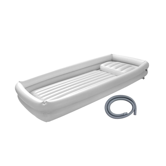 WLPZXP Inflatable Bathtub Foldable Bed Shower for Elderly Bedridden Patients Adults White