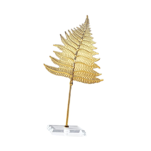 WLPZXP Leaf Sculpture Leaf Figurine Nordic Style Artwork with Base Leaf Statue Ornament Maple Leaf 21cm
