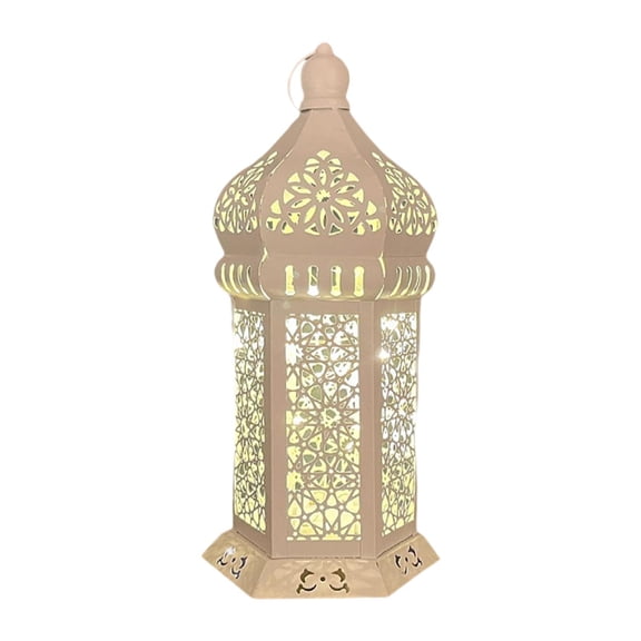 WLPZXP Metal Lantern Nightlight for Garden and Home Use , White Tall