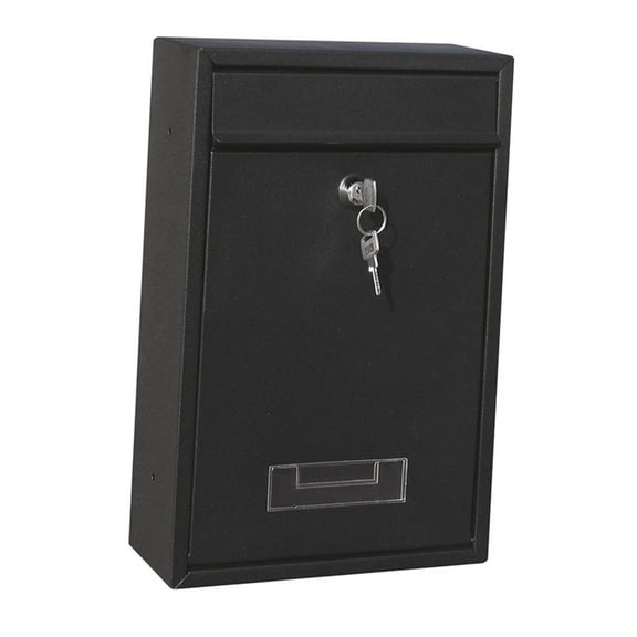WLPZXP Metal Mailbox Wall-mounted Anti-rust Post Mail Mail Box 8x3x13 Gate Decorative Secure Letterbox Black 1