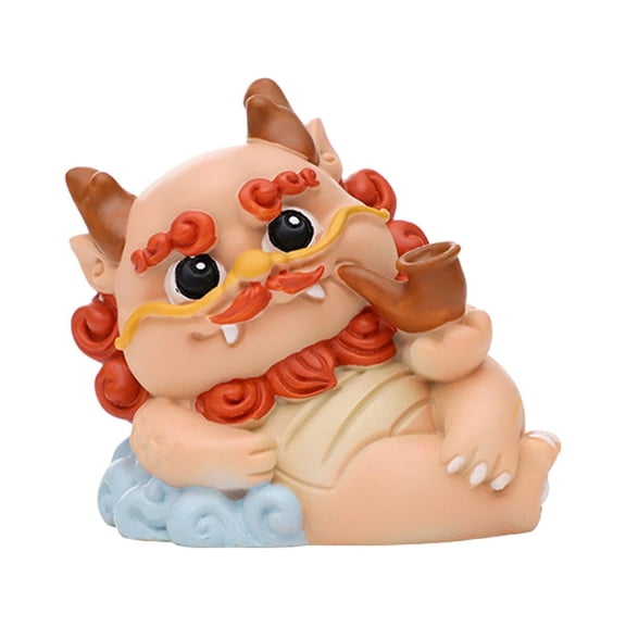 WLPZXP Mini Chinese New Year Dragon Figurine Fengshui Sculpture Resin Material Adorable Style E
