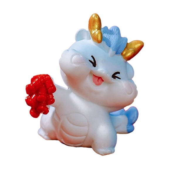 WLPZXP Mini Dragon Figurine Car Dashboard Decor Miniature Figurine Desktop Ornament for Style I