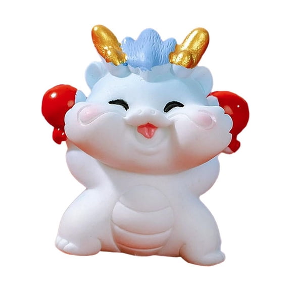 WLPZXP Mini Dragon Figurine Car Dashboard Decor Miniature Figurine Desktop Ornament for Style K