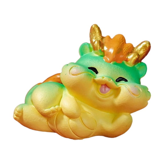 WLPZXP Mini Dragon Statue Collectible Decorative Miniature Figurine for Spring Festival Style C