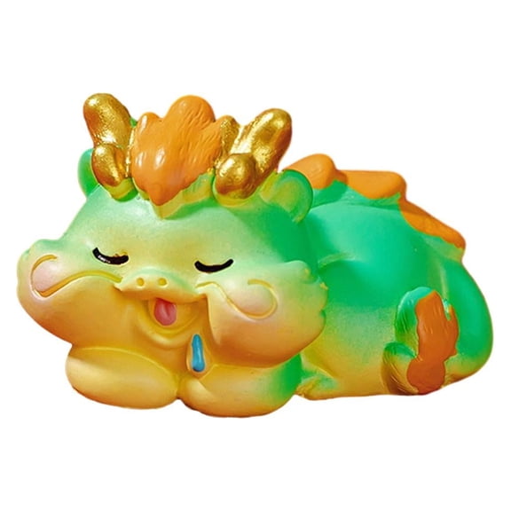 WLPZXP Mini Dragon Statue Collectible Decorative Miniature Figurine for Spring Festival Style I