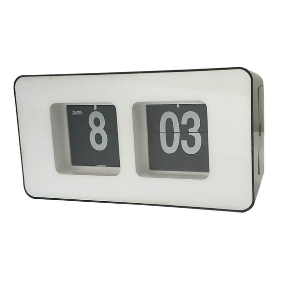 WLPZXP Modern Auto Flip Clock Simple Table File Clocks Christmas Gift Decor White