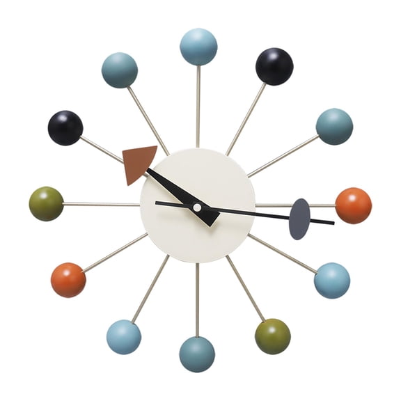 WLPZXP Modern Ball Wall Clock Silent Non Ticking Battery Operated Decorative Multicolor